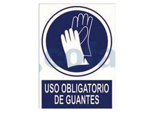 CF-  Señal uso obligatorio de guantes 297x210 mm 